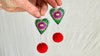 Alebrije Heart and Pompom Earrings. Sterling Silver. Atelier Aadya. 0617