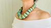 Mayan Guatemalita Jade Graduated Choker Necklace. Guatemalan Stone Jewelry. Handmade Necklace. 2247
