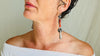 Antique Berber Silver and Coral Earrings. Sterling Silver. Morocco. 2754