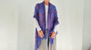 Purple Gauze Om Shawl, Wrap, Scarf. Lightweight Spiritual Accessory from India.