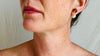 Amber Barbell Earrings. Double Sided. Sterling Silver. 2082