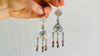 Vintage Uzbek Earrings with Antique Coral. Handmade Sterling Silver. 0465