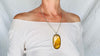 Large Amber Pendant on a Sterling Silver Chain. 4453