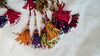 2 Vintage Turkmen Tassels. Silk. 4266