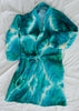 Cotton Velvet Tie Dyed Robe. Luxe Robe. 100% Cotton. One size.