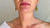 Amber & Sterling Silver Flower Earrings. 0613