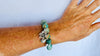 Guatemalita Bracelet. Beaded with Sterling Silver. Mayan Jewelry. 2842