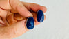 Lapis Lazuli Asymmetrical Earrings. Sterling Silver. 0714