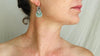 Guatemalan Jade Earrings. Handmade Sterling Silver Jewelry. 2415