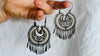 Vintage Mexican Arracadas. Sterling Silver & Pearl. Oaxaca. Mexico. Frida Kahlo