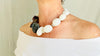 Ammonite & White Jade Necklace with Labradorite and Fluorite. Medicine Necklace.