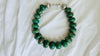 Guatemalita Jade Necklace. Sterling Silver.