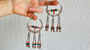 Vintage Uzbek Hoop Earrings. Bukhari Silver and Coral Earrings. 1150