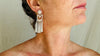 Silver Hmong Dangle Earrings. Handmade Sterling Silver Earrings. 0951.