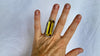 Lemon Topaz Botanicals Cocktail Ring | Oversized Handmade Adjustable Sterling Silver | Unique Gemstone Jewelry. 4481