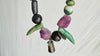 Fluorite & Guatemalita Necklace with Barro Negro. Handcrafted Designer Necklace.