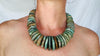 Jade Disks Choker Necklace. Guatemalan. Mayan Guatemalita. 2865
