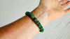 Guatemalita Jade Beaded Bracelet with a Sterling Silver Beads. 4202