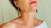 Carved MOP Feather Earrings. Mother-of-Pearl and Sterling Silver Jewelry. Atelier Aadya. 2736