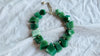 Faceted Aventurine Necklace. Handmade Designer Necklace. Sterling Silver Chain. Adjustable Choker. 2850.