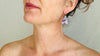 Amethyst & Sterling Silver Drop Earrings. 2699
