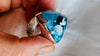 Oversized Faceted Aquamarine Cocktail Ring | Handmade Adjustable Sterling Silver | AAA Stone 3022