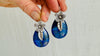 Lapis Lazuli Flower Earrings. Sterling Silver. Atelier Aadya. 2350