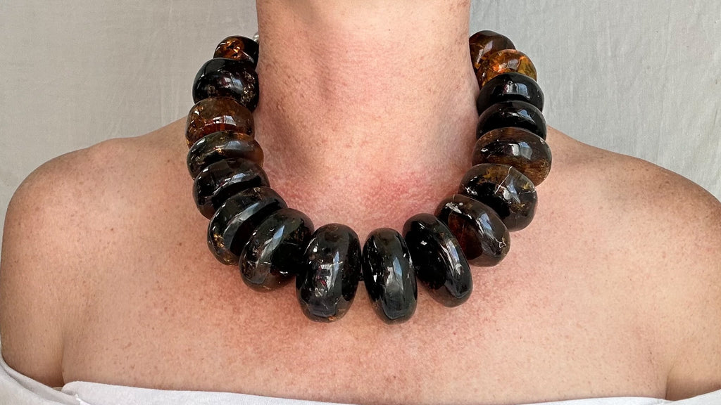 Huge Graduated Amber Necklace. Mexican Amber. Dramatic and Gorgeous! IN COMPLIANCE with Etsy Regulations
