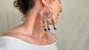 Vintage Uzbek Hoop Earrings. Bukhari Silver and Coral Earrings. 1146