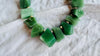 Faceted Aventurine Necklace. Handmade Designer Necklace. Sterling Silver Chain. Adjustable Choker. 2850.