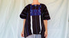 Vintage Oxchuc Mexican Huipil. Vibrant Mayan Textile.