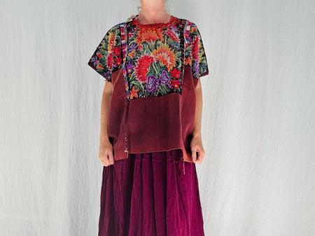 Chichicastenango Guatemalan Huipil. Hand-Woven & Hand-Embroidered
