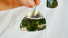 Moss Agate and Silver Earrings. Sterling Silver. 2862