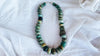 Guatemalita Necklace with Jade and Silver. Replica.