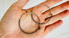 Vintage Kuchi Silver Hoop Earrings. Sterling Silver. Afghanistan. 0709