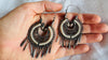 Vintage Mexican Arracadas. Sterling Silver & Pearl. Oaxaca. Mexico. Frida Kahlo
