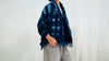 Indigo African Wrap. Tie Dye, Shibori. Shawl, Scarf. Mali. 4221