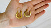 Gold Plated Oaxacan Earrings. Traditional Design. Sterling Silver. Vermeil. Oaxaca, Mexico. 0388