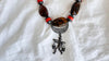 Vintage Oaxacan Coral and Amber Necklace. Mexico. Sterling Silver. 2638