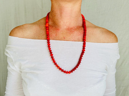 Antique Crystal Necklaces from Guatemala. Maya Jewelry