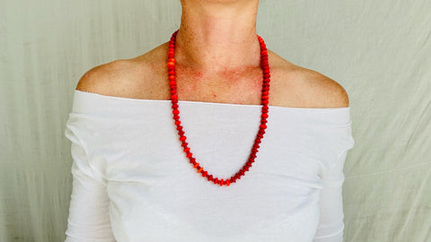 Antique Crystal Necklaces from Guatemala. Maya Jewelry