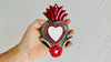 Hojalata Tin Mexican Hearts. Mirror.