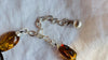 Dramatic Amber Necklace. Antique Sterling Silver Beads. Maximalist Designer Jewelry.