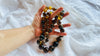 Long Amber Beaded Necklace with Sterling Silver. Graduated. Knotted. 2883.