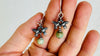 Turquoise & Love Bird Earrings. Handmade Sterling Silver Jewelry. 2434