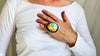 Oversized Labradorite Ring. Gorgeous Rainbow. Adjustable. 1125