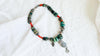 Antique Berber Amazonite Necklace. Silver Amulets, Coral, Pearls Vintage Moroccan Jewelry. 4254