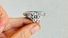 Natural Turquoise Cocktail Ring. Oversized Sterling Silver Designer Ring. Botanicals. Size 6. 2388