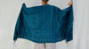Indigo Silk & Wool Scarf and Shawl. Mirrorwork. Handwoven, Hand Dyed.
