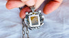 Amber & Sterling Pendant WITH INSECT on a Silver Chain. 4449